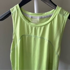 🍉Asics Neon Yellow/Green Tank Top Quick Dry Running Gym Workout